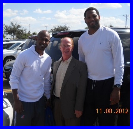 Pat with NBA stars TJ Ford and Robert Horry